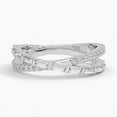 thumbnail image 1 of Crestin Jewel 14K White Gold Plated Wedding Anniversary Ring - 1.8 Ct Emerald Cut Lab Created Diamond Wedding Ring for Women - Wedding Ring for Women - Anniversary Gift - Criss Cross Band for Her, 1 of 2