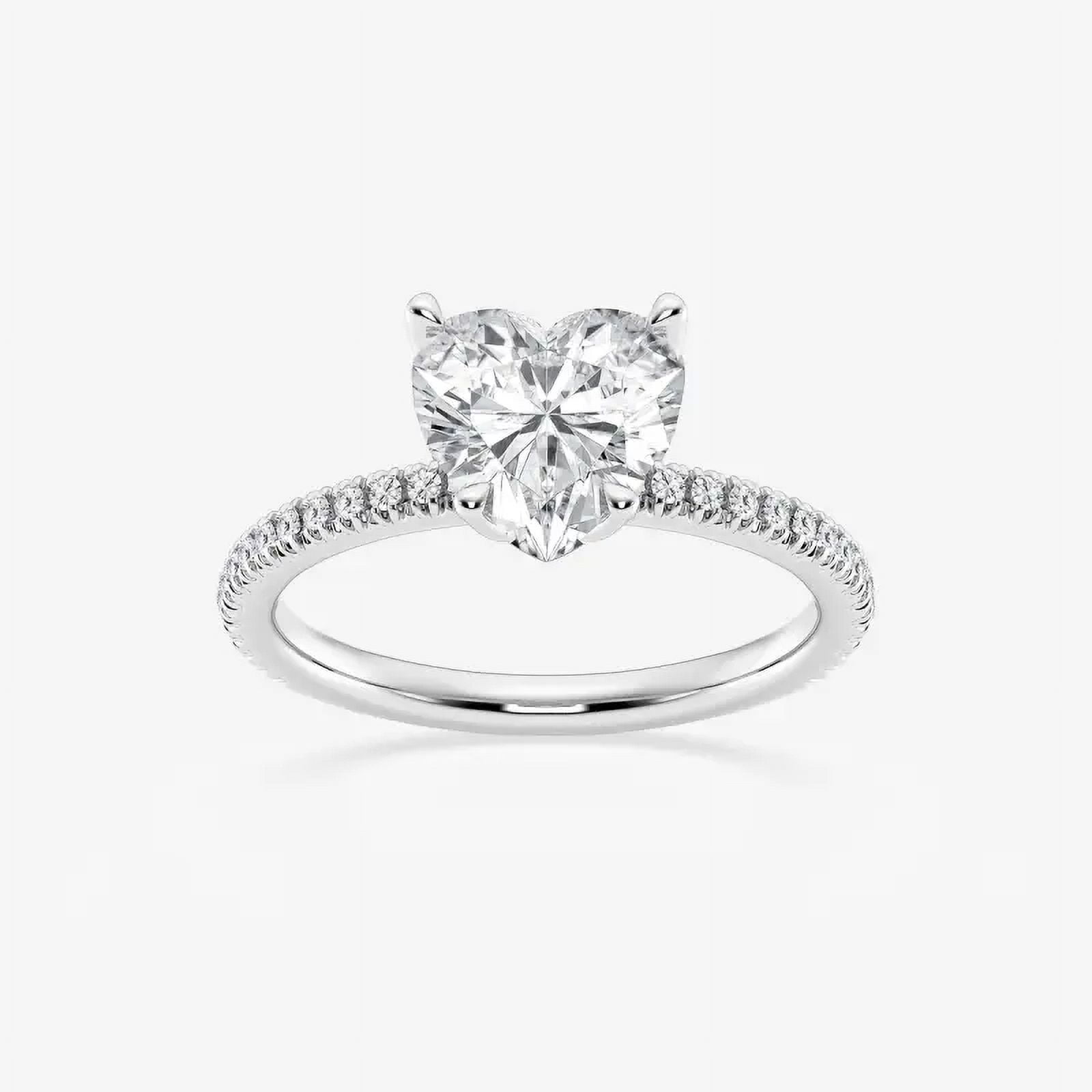 Crestin jewelry 1 7 ct heart cut diamond engagement ring prong set in