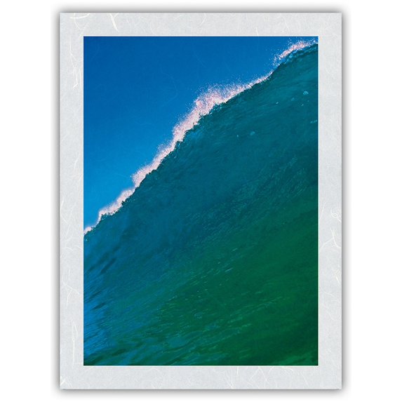 Cresting Ocean Wave - Hawaii - From an Original Color Photograph by Paul Topp - Japanese Unryu Rice Paper Art Print (Unframed) 12 x 16 in