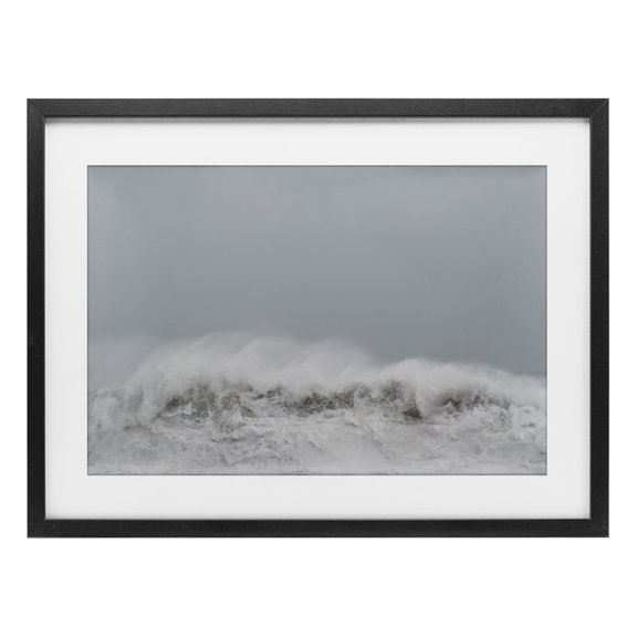Stupell Industries Cresting Wave Abstraction Black Framed Print Under Glass, design by Jade Sharp Photo, 14 x 20