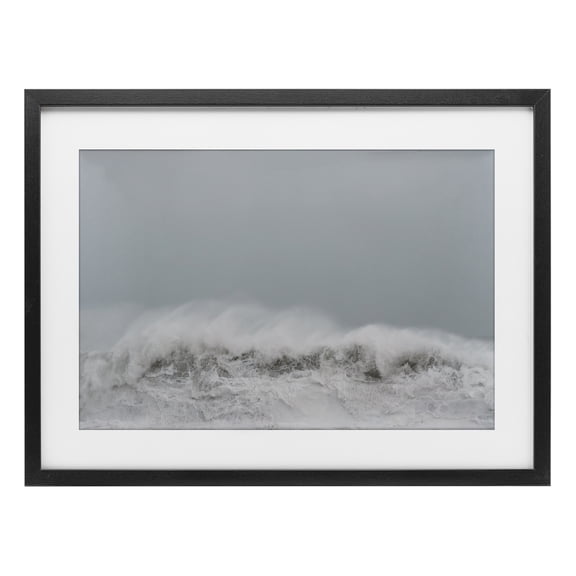 Stupell Industries Cresting Wave Abstraction Black Framed Print Under Glass, design by Jade Sharp Photo, 17 x 23