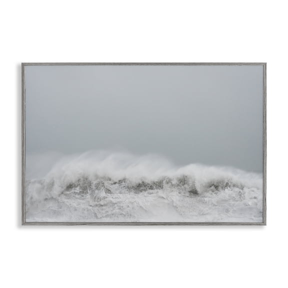 Stupell Industries Cresting Wave Abstraction Gray Framed Giclee Art, design by Jade Sharp Photo, 16 x 24