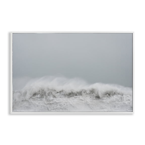 Stupell Industries Cresting Wave Abstraction White Framed Giclee Art, design by Jade Sharp Photo, 12 x 18