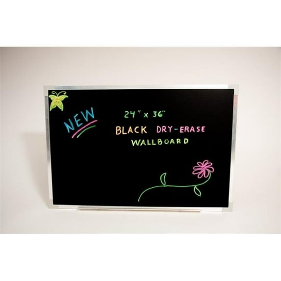 Crestline 93-A 24 x 36 in. Aluminium-Framed Black Dry-Erase Board
