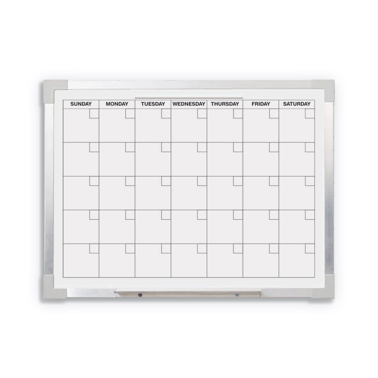 Aluminum Framed Magnetic Dry Erase Calendar Board, 18" x 24"