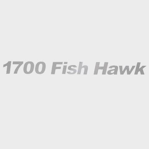 Crestliner 1700 Fish Hawk Silver 16 1/2 Inch Vinyl Boat Decal Single