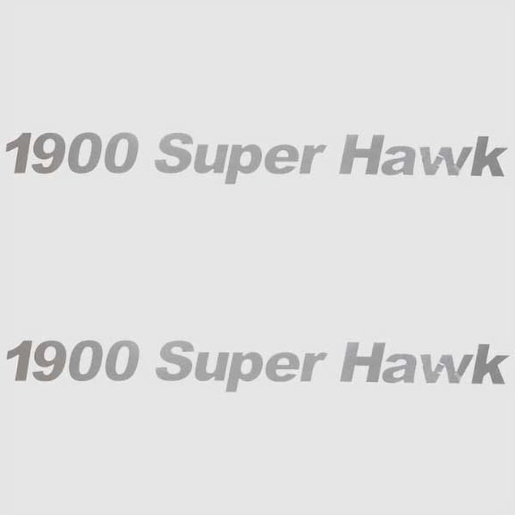 Crestliner 1900 Super Hawk Silver Vinyl Boat Decals Pair