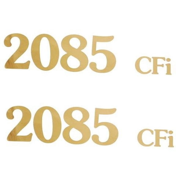 Crestliner 2085 CFi Reflective Gold 12 Inch Vinyl Boat Decals Pair