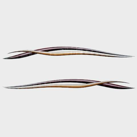 Crestliner 4621-DCL-1661 Marine Boat Graphic Copper / Black / White Decal (Set)