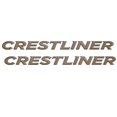 thumbnail image 1 of Crestliner Boat Logo Decals 2037279 | Glossy Tan Stickers (Pair), 1 of 2