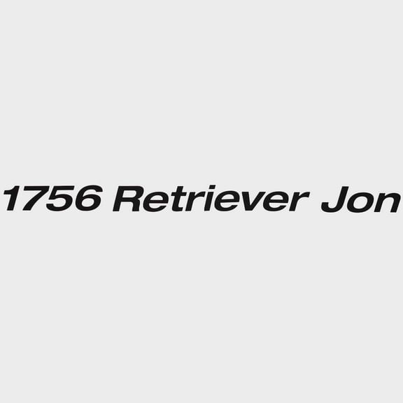 Crestliner Boat Decal 2201937 | 1756 Retriever Jon 23 Inch Matte Black