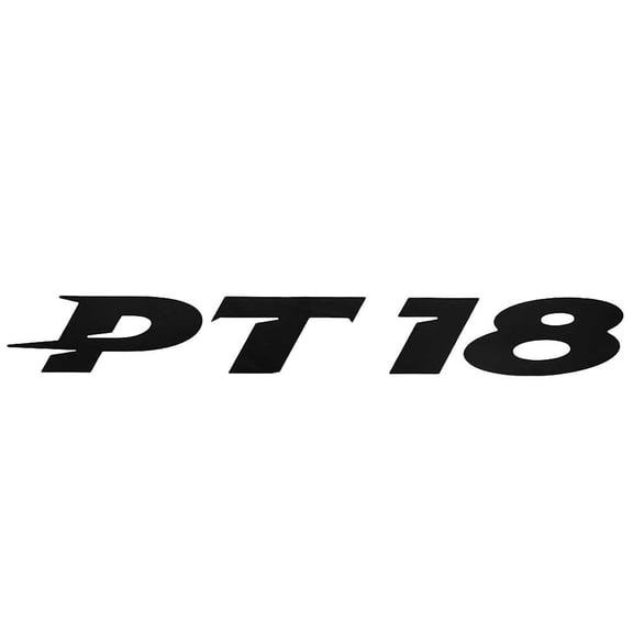 Crestliner Boat Decal 2270703 | PT 18 Black 12 5/8 x 1 5/8 Inch Matte