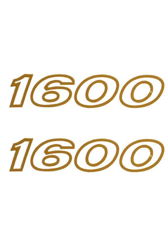 Boat Decal Emblem Stickers | 1600 Gold 3 3/8 Inch (Pair)