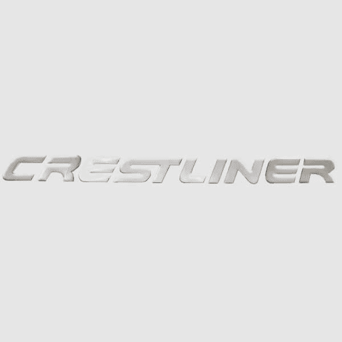 Crestliner Boat Decal Logo | Raised Gray Sticker