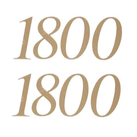 Crestliner Boat Decal Stickers | 1800 Gold 3 1/2 x 1 3/8 Inch (Pair)