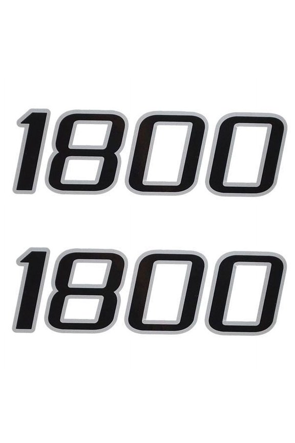 Boat Emblem Decal Sticker | 1800 Black Silver (Pair)