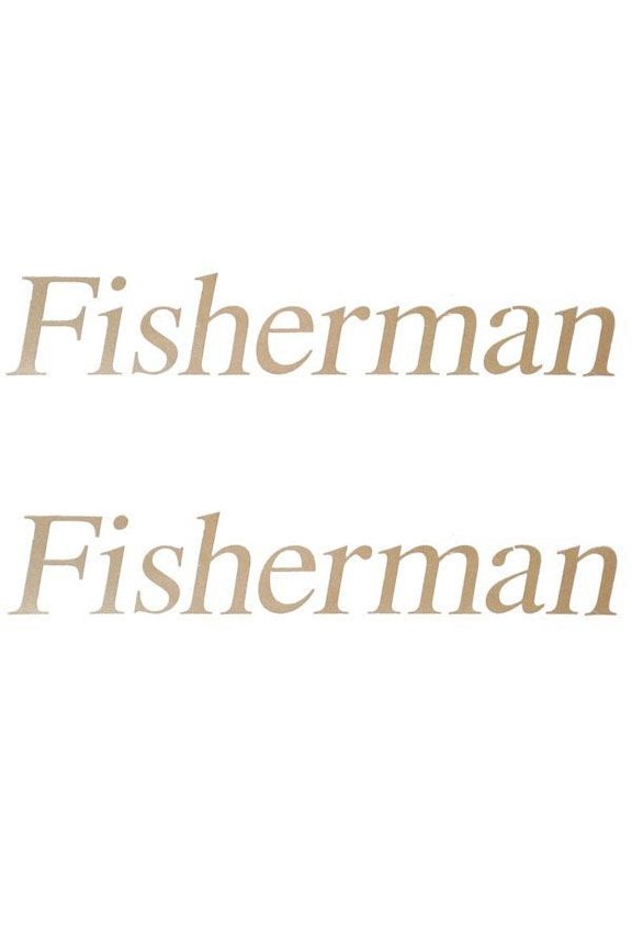Boat Emblem Decal Stickers | Fisherman Gold Pair