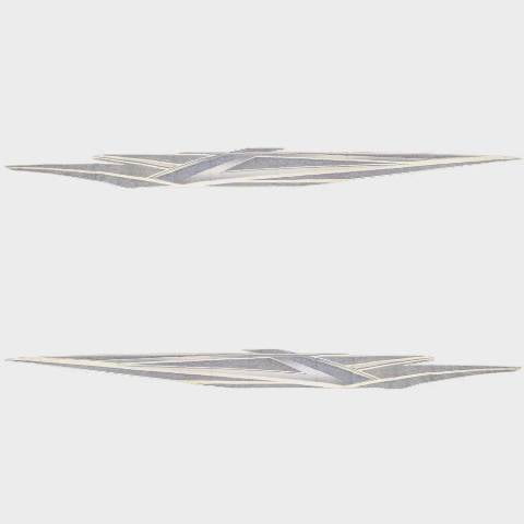 Crestliner Boat Graphic Decals 2217040 | PT20 Blue Black Gray Set of 2