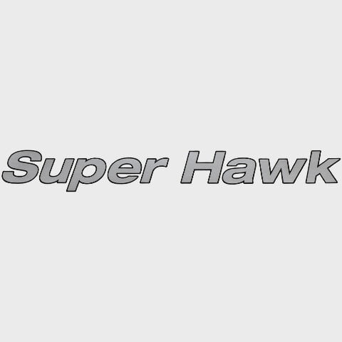 Crestliner Boat Model Decal 2201465 | Super Hawk Silver Black Sticker