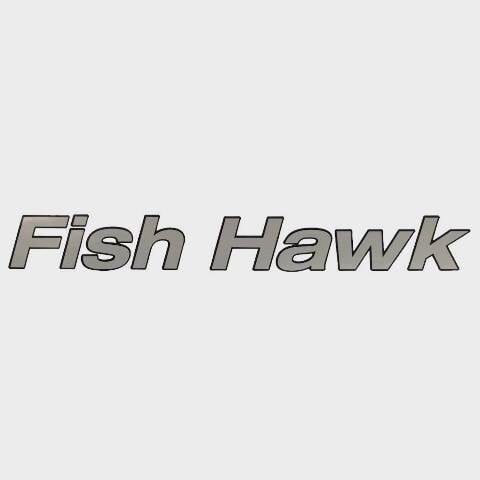 Crestliner Boat Model Decal 2201468 | Fish Hawk Silver Black Sticker