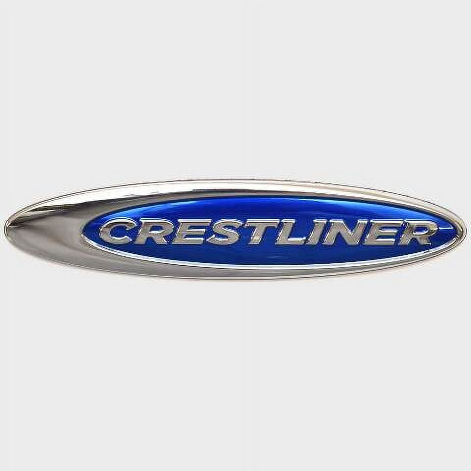 Crestliner Boat Raised Emblem Decal 2073169 5 1/2 Inch Blue Sticker