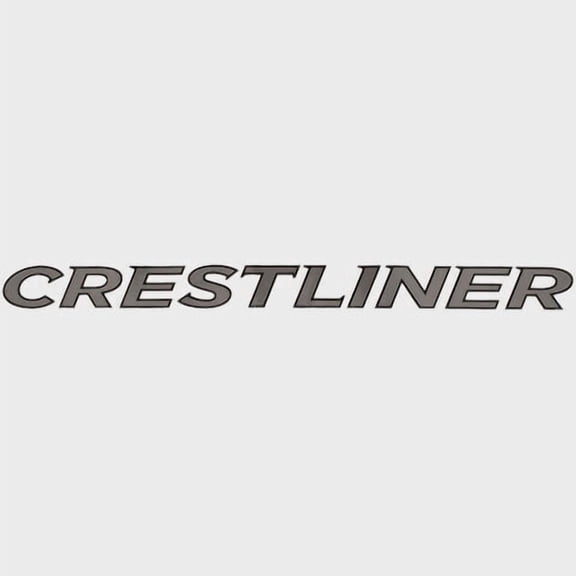 Crestliner Boat Raised Logo Decal 2338962 | Silver / Black Sticker