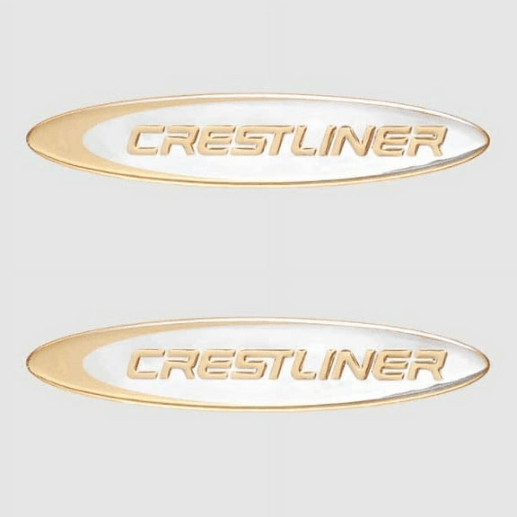 Crestliner Reflective Logo Raised Foam Filled Boat Decals Pair