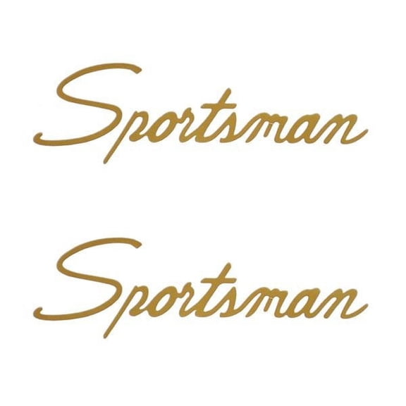 Crestliner Sportsman Gold 5 Inch Vinyl Boat Decals Pair