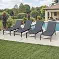 thumbnail image 1 of Crestlive 4-Piece Patio Pool Chaise Lounge Chair, 5-Position, Dark Gray, 1 of 6