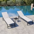 thumbnail image 1 of Crestlive 3-Piece Patio Pool Chaise Lounge Set with Side Table, Earth, 1 of 7