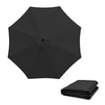 thumbnail image 1 of Crestlive Products 10ft 8 Ribs Patio Hanging Offset Umbrella Replacement Canopy, Canopy Only Black, 1 of 5