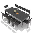 thumbnail image 1 of Crestlive Products 11-Piece Outdoor Dining Table Set for 10,Aluminum Patio Table and Chairs with Umbrella Hole, Black, 1 of 2