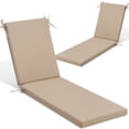 thumbnail image 1 of Crestlive Products Set of 2 Outdoor Chaise Lounge Cushion, Waterproof Recliner Cushion 72" x 21", Beige, 1 of 8