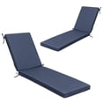 thumbnail image 1 of Crestlive Products Set of 2 Outdoor Chaise Lounge Cushion, Waterproof Recliner Cushion 72" x 21", Navy Blue, 1 of 8