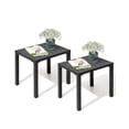 thumbnail image 1 of Crestlive Products 2-Pack Outdoor Side Table, 18" x 13.7" Aluminum Rectangular Patio End Table, All-Weather, Black, 1 of 5