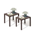 thumbnail image 1 of Crestlive Products 2-Pack Outdoor Side Table, 18" x 13.7" Aluminum Rectangular Patio End Table, All-Weather, Brown, 1 of 5