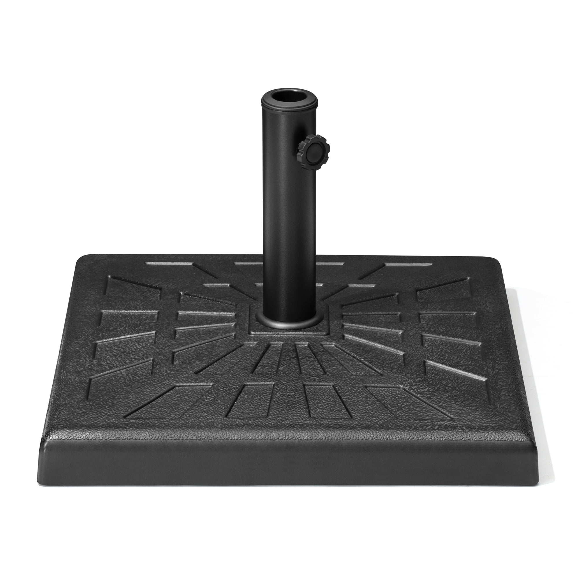 Black Heavy Duty Metal and Resin Wheeled Patio Umbrella Base