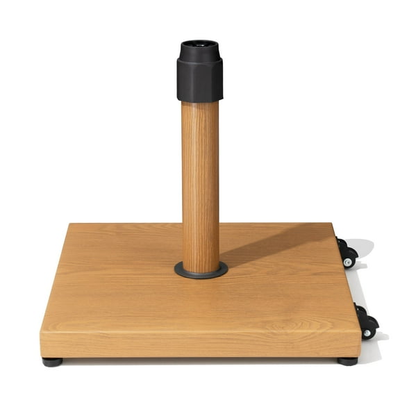 Crestlive Products 44.51 Teak Wood Patio Umbrella Base, Easy Clean