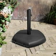 thumbnail image 1 of Crestlive Products 45 lbs Heavy Duty Square Stone Patio Umbrella Base in Black, 1 of 9