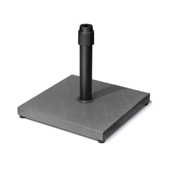 Crestlive Products 45lbs Pre-filled Concrete Umbrella Base, Heavy Duty Wind-Resistant, Fits 6-12ft Market Umbrella, Grey