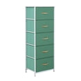 thumbnail image 1 of Crestlive Products 5 Drawers Fabric Dresser Vertical Storage Tower,Green, 1 of 8