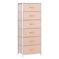 thumbnail image 1 of Crestlive Products 6 Drawers Dresser Vertical Fabric Storage Tower Chest, Pink, 1 of 8