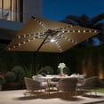 thumbnail image 1 of Crestlive Products 9x11ft Rectangular Patio Cantilever Umbrella with Solar Lights, Windproof Double Top, 360-degree rotating, Yellow, 1 of 7