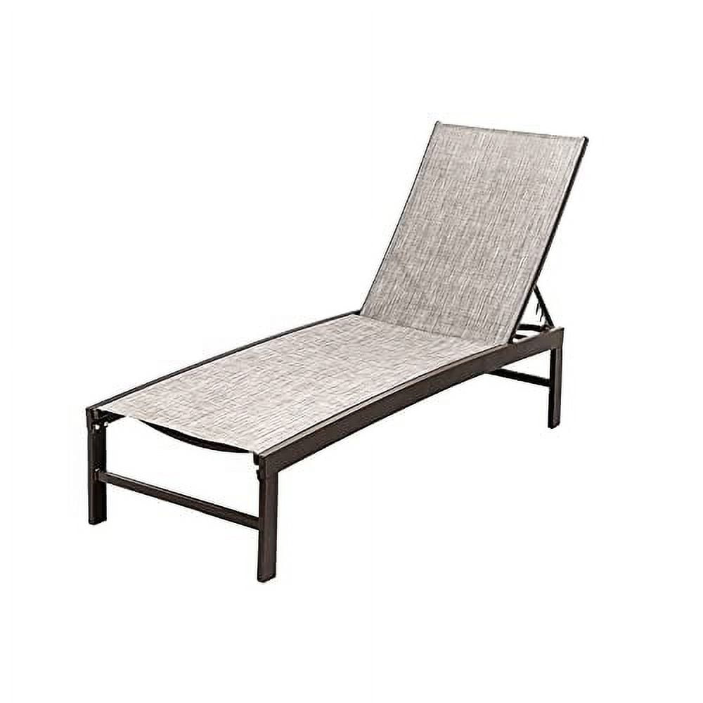 Adjustable Beige Aluminum Outdoor Chaise Lounge