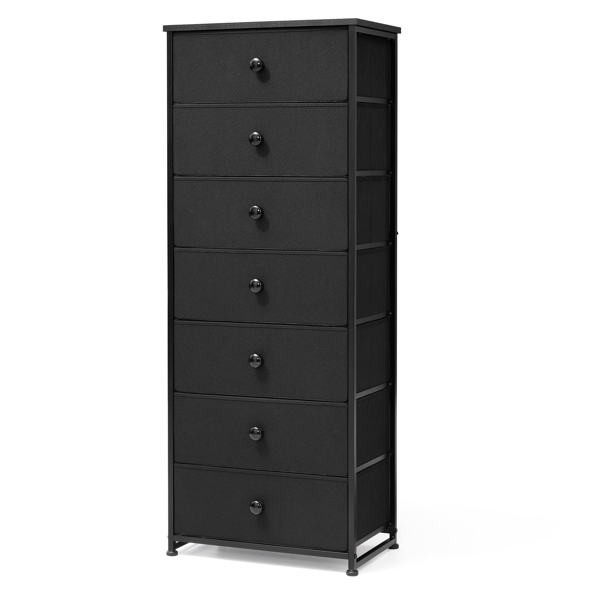Crestlive Products Black 7 Drawers Vertical Dresser Storage Tower Chest