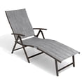 thumbnail image 1 of Crestlive Products Outdoor Aluminum Folding Patio Chaise Lounge Chair, Dark Gray, 1 of 5