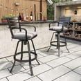 thumbnail image 1 of Crestlive Products Outdoor Cast Aluminum Swivel Bar Stool with Cushion (Set of 2), 1 of 7