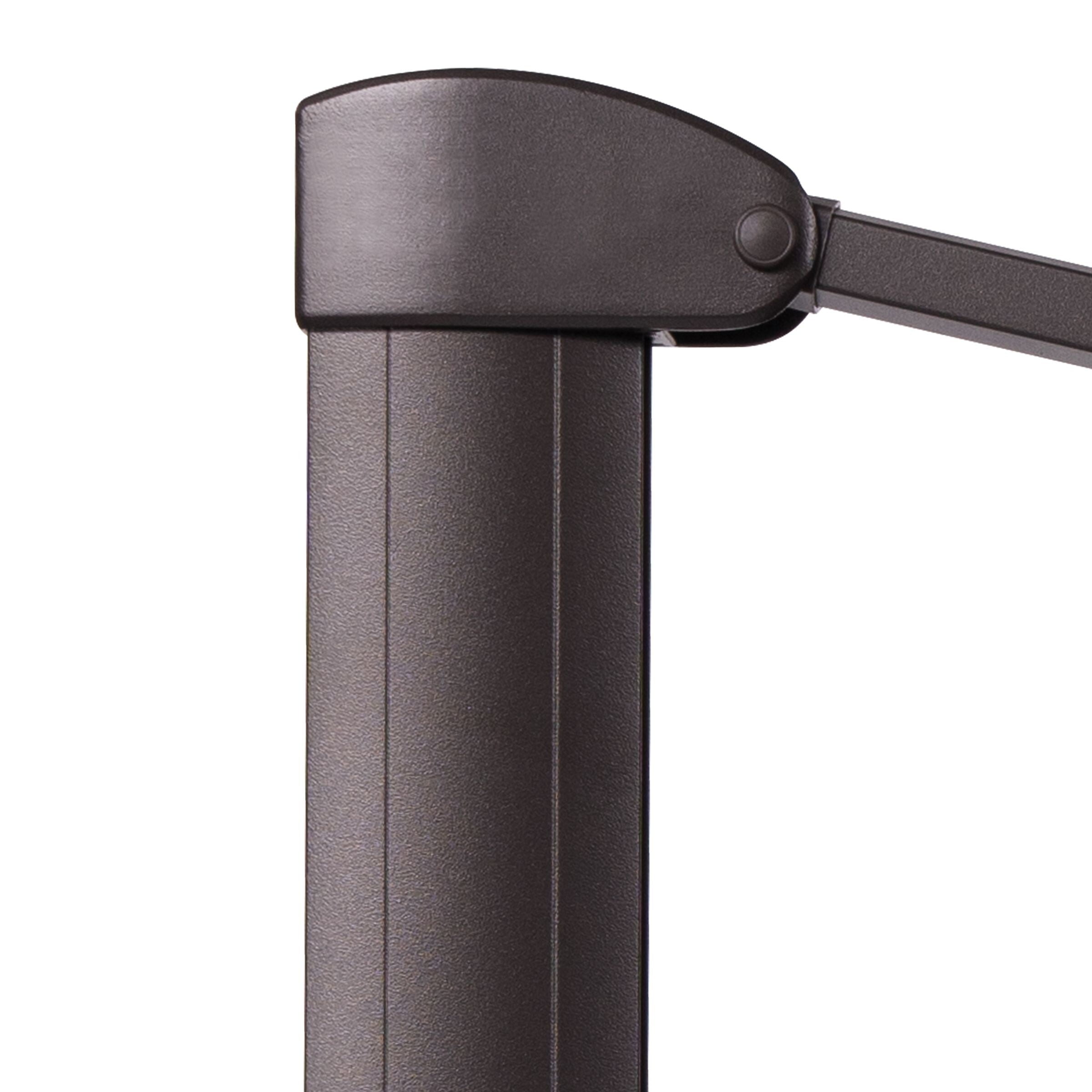 11 ft x 9 ft Dark Gray Metal Patio Cantilever Umbrella