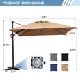 thumbnail image 1 of Crestlive Products Patio Offset Cantilever Umbrella 10 ft Square Canopy Outdoor Parasol with No Base Tan, 1 of 5