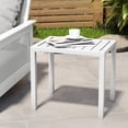 thumbnail image 1 of Crestlive Products Outdoor Side Table, 18" x 13.8" Aluminum Rectangular Patio End Table, All-Weather, White, 1 of 7
